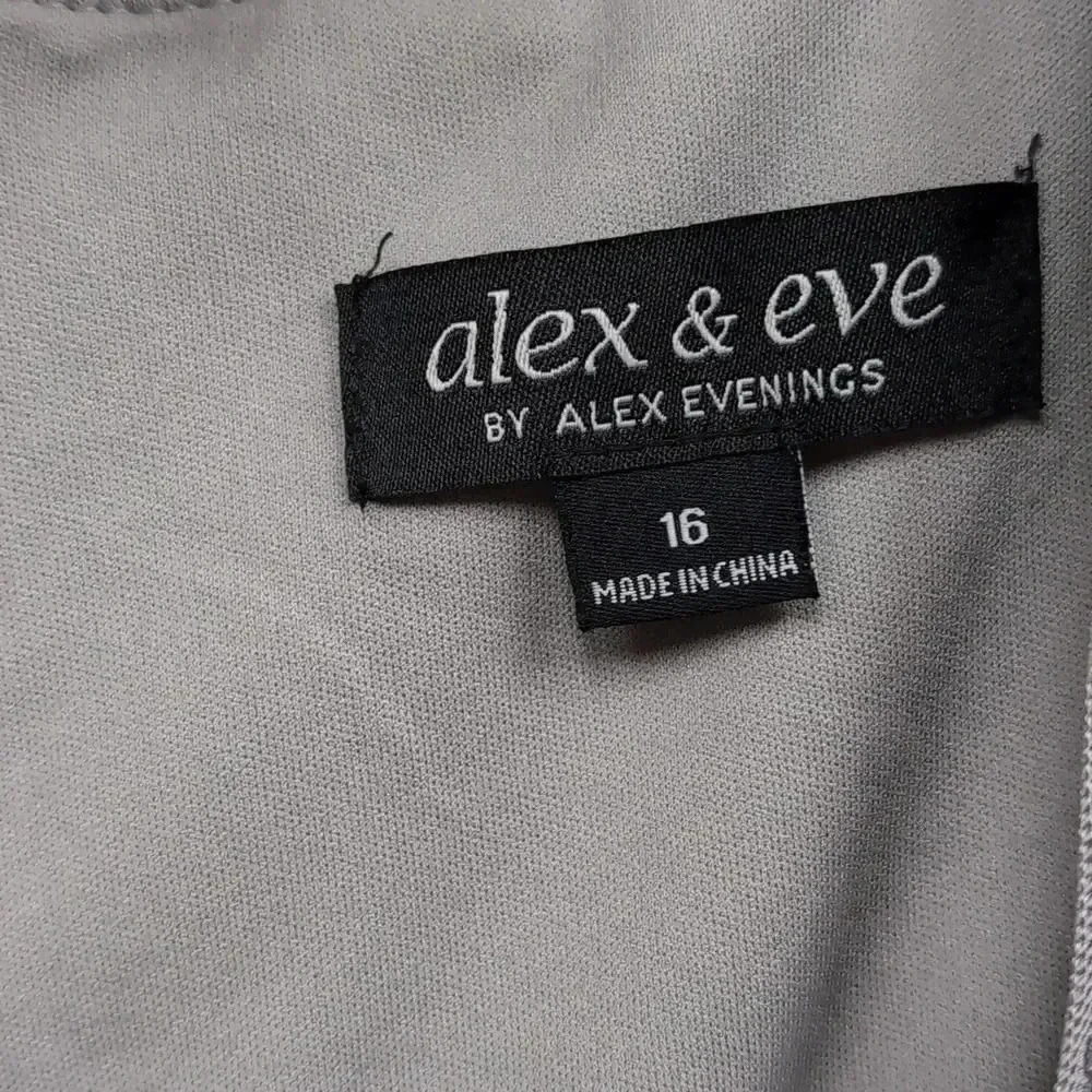 Alex & Eve Womens Puff Shoulder Long Sequins Dress size 16, m95 - Picture 6 of 8